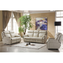 Cuero de cuero genuino sofá de cuero sofá eléctrico reclinable muebles (D841)